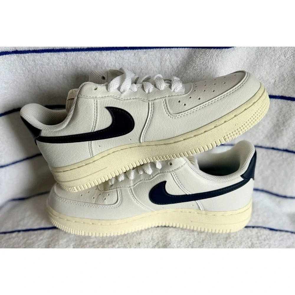 Nike Air Force 1 '07 NN Shoes White Obsidian Pale Ivory FZ6868 100 Sz 6.5W  NIB